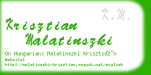 krisztian malatinszki business card